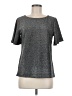 Ann Taylor Factory Metallic Silver Short Sleeve Top Size M - photo 1