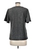 Ann Taylor Factory Metallic Silver Short Sleeve Top Size M - photo 2