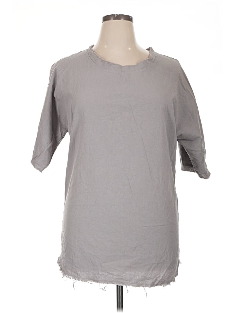 Pre-owned Misslook 3/4 Sleeve T-shirt In Gray