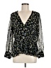Vince Camuto 100% Polyester Black Long Sleeve Blouse Size M - photo 1