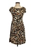 Diane von Furstenberg 100% Silk Animal Print Brown Casual Dress Size 2 - photo 1