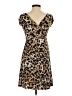 Diane von Furstenberg 100% Silk Animal Print Brown Casual Dress Size 2 - photo 2