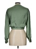 Zara 100% Polyester Green Long Sleeve Blouse Size L - photo 2