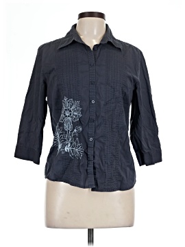 Talbots 3/4 Sleeve Button-Down Shirt (view 1)