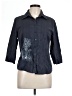 Talbots Graphic Blue 3/4 Sleeve Button-Down Shirt Size L - photo 1
