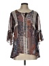 Artesia Brown 3/4 Sleeve Blouse Size L - photo 1