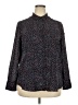 POPSUGAR 100% Polyester Polka Dots Black Long Sleeve Blouse Size XXL - photo 1