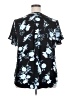Torrid 100% Polyester Floral Black Short Sleeve Blouse Size 2X Plus (2) - photo 2