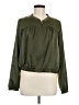 Leith 100% Polyester Green Long Sleeve Blouse Size M - photo 1
