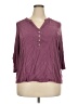 Democracy Purple 3/4 Sleeve Blouse Size 2X - photo 1
