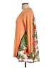 Poeme 100% Polyester Orange 3/4 Sleeve Top Size L - photo 5