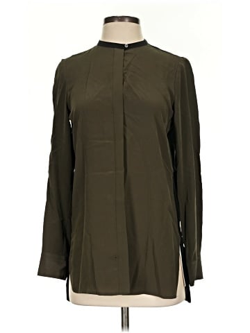 Vince. Long Sleeve Silk Top (view 1)