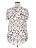 Torrid 100% Polyester Print White Short Sleeve Blouse Size 2X Plus (2) - photo 2