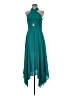 BCBGMAXAZRIA 100% Polyester Solid Teal Cocktail Dress Size S (estimated) - photo 1