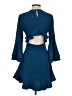 Unbranded Solid Blue Cocktail Dress Size L (estimated) - photo 2