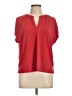Tahari Red Short Sleeve Blouse Size L - photo 1