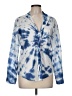 Grayson 100% Cotton Tie-dye Blue Long Sleeve Blouse Size Med (3) - photo 1