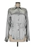 San Andre Metallic Silver Long Sleeve Blouse Size 6 - photo 1