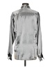 San Andre Metallic Silver Long Sleeve Blouse Size 6 - photo 2