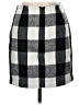 Boston Proper Checkered-gingham Gray Casual Skirt Size 8 - photo 2