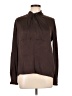 Vince. 100% Silk Brown Long Sleeve Silk Top Size 12 - photo 1