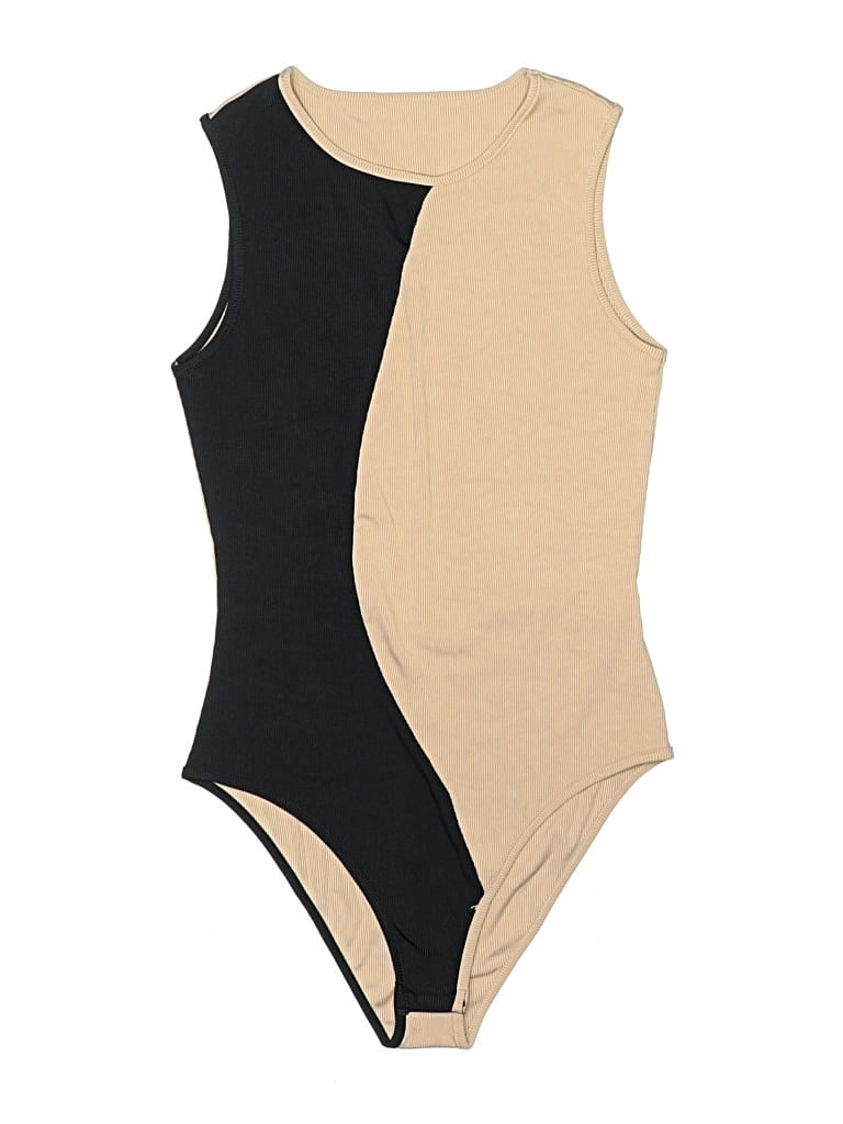 Pre-owned Shein Bodysuit In Tan