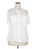 Liz Claiborne 100% Polyester White Short Sleeve Blouse Size 2X - photo 1