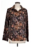 Unbranded 100% Polyester Paisley Brown Long Sleeve Blouse Size L - photo 1