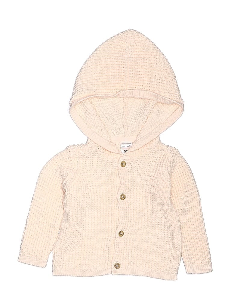 Pre-owned Carter's Babies' Cardigan Sweater In Ivory