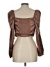 Haute Monde Brown 3/4 Sleeve Blouse Size L - photo 2