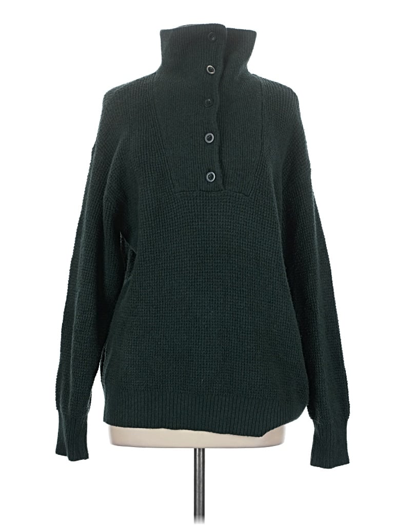 Pre-owned Aerie Turtleneck Sweater In Green