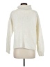 Madewell Solid Ivory Checkered Turtleneck Sweater Size M - photo 2