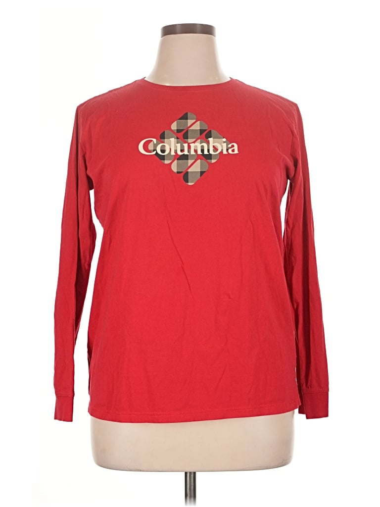 Pre-owned Columbia Long Sleeve T-shirt In Red