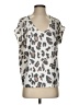 Mable Animal Print Silver Sleeveless T-Shirt Size S - photo 1