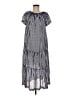 Oliphant Stripes Blue Casual Dress Size M - photo 1