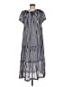 Oliphant Stripes Blue Casual Dress Size M - photo 2