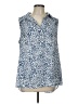 CAbi 100% Polyester Animal Print Blue Sleeveless Blouse Size L - photo 1