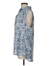 CAbi 100% Polyester Animal Print Blue Sleeveless Blouse Size L - photo 5