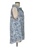 CAbi 100% Polyester Animal Print Blue Sleeveless Blouse Size L - photo 4