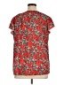 SimpleFun 100% Polyester Red Short Sleeve Blouse Size XL - photo 2