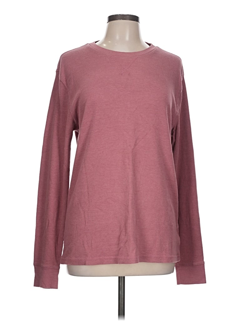 Pre-owned Old Navy Long Sleeve T-shirt In Burgundy