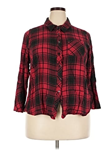 TWO by Vince Camuto 3/4 Sleeve Button-Down Shirt (view 1)