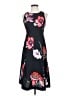 Ann Taylor 100% Polyester Floral Black Casual Dress Size 0 (petite) - photo 1