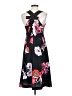 Ann Taylor 100% Polyester Floral Black Casual Dress Size 0 (petite) - photo 2