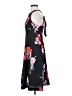 Ann Taylor 100% Polyester Floral Black Casual Dress Size 0 (petite) - photo 5