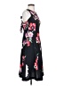 Ann Taylor 100% Polyester Floral Black Casual Dress Size 0 (petite) - photo 4