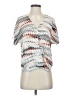 Trouve 100% Polyester Silver Short Sleeve Blouse Size XS - photo 1
