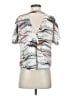 Trouve 100% Polyester Silver Short Sleeve Blouse Size XS - photo 2