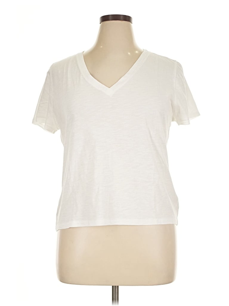 Pre-owned Jcrew Short Sleeve T-shirt In Ivory