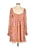 BCBGeneration 100% Polyester Paisley Orange Casual Dress Size 10 - photo 1